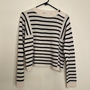 Vince Black and White Stripe Sweater size M